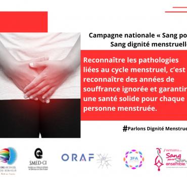 Campagne nationale #Sang pour la dignité menstruelle#