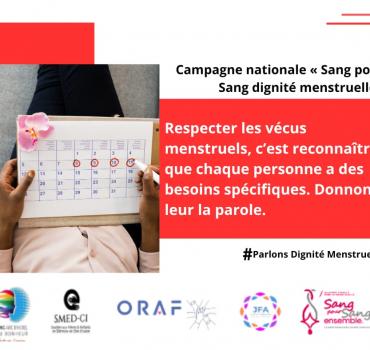 Campagne nationale #Sang pour la dignité menstruelle#
