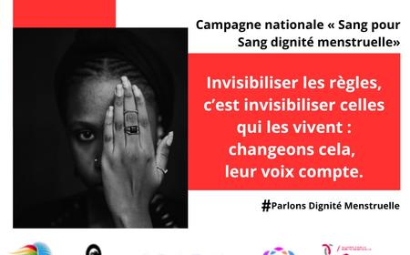 Campagne nationale #Sang pour la dignité menstruelle#