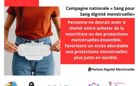 Campagne nationale #Sang pour la dignité menstruelle#